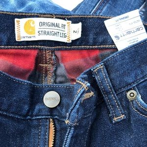 Carhartt flannel lined Dark Blue Jeans